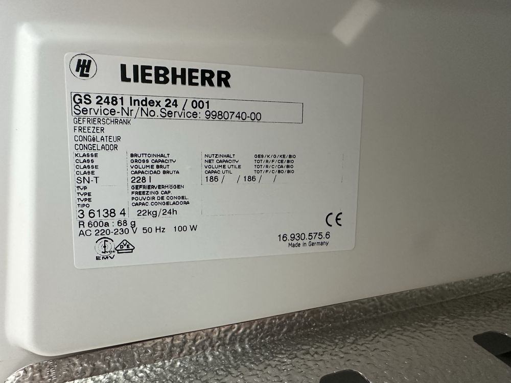 Морозильна камера LIEBHERR 6 шухляд Model GS 2481