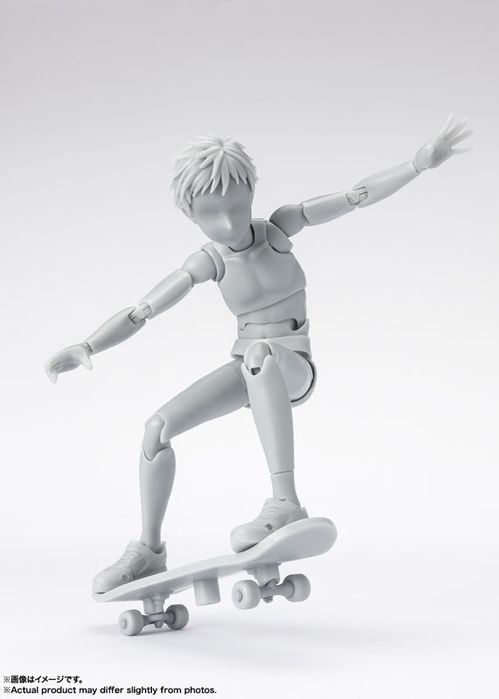 Аніме фігурка рухома сіра, ball-jointed action figure