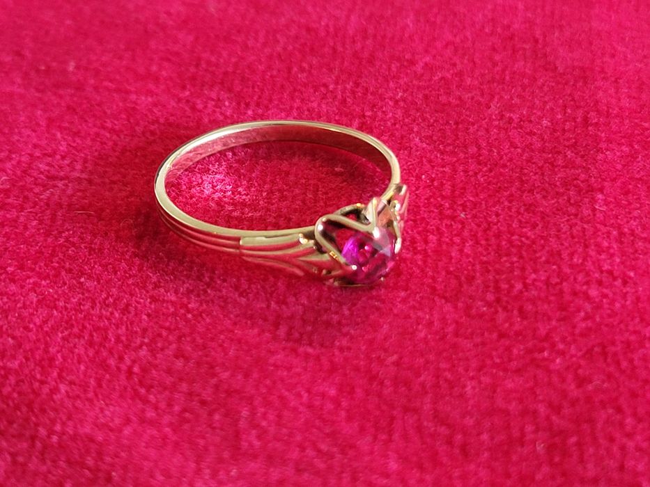 Pierscionek złoto próby 583 vintage retro