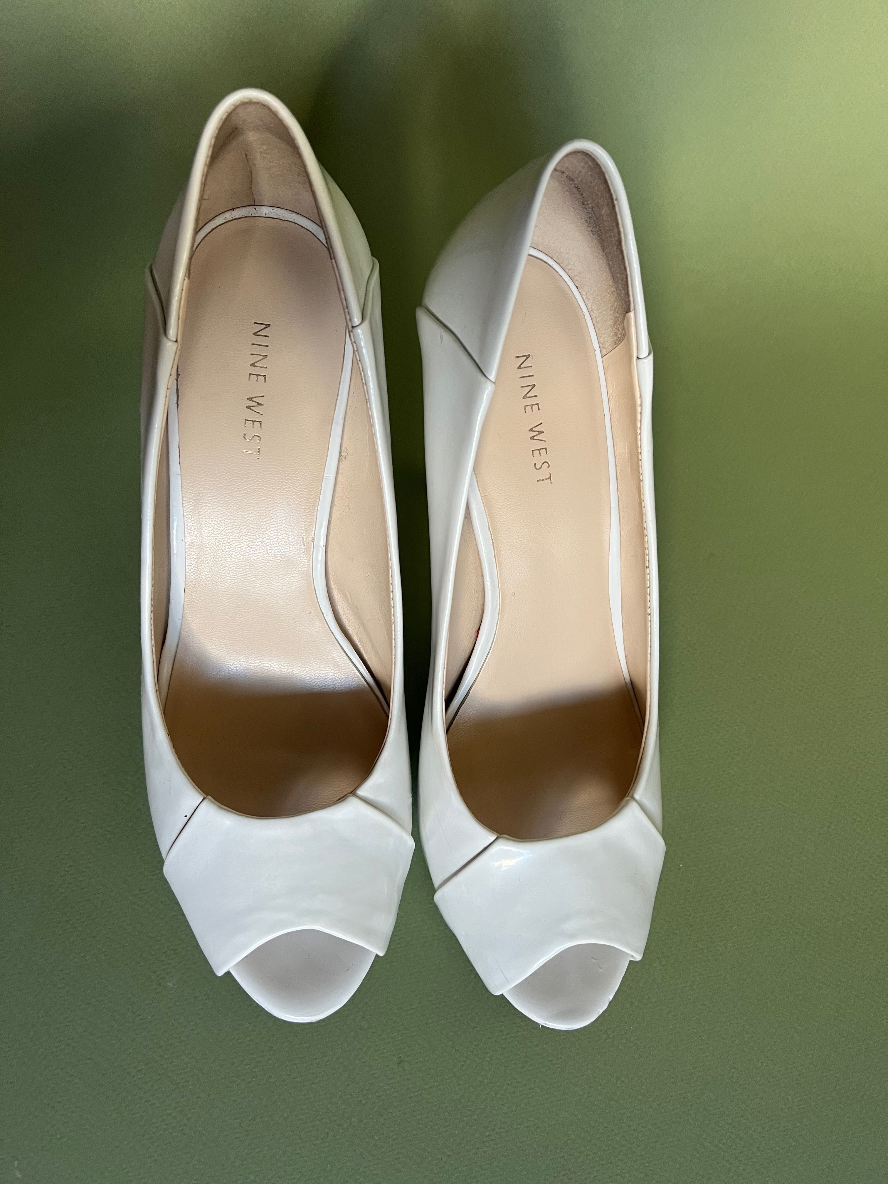 Czółenka ślubne białe 39 Nine West