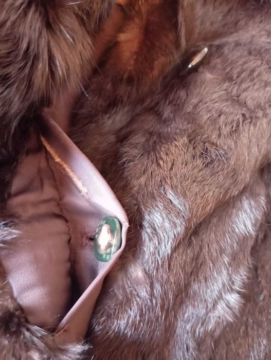 Casaco de Vison comprido, usado, em bom estado, tamanho L