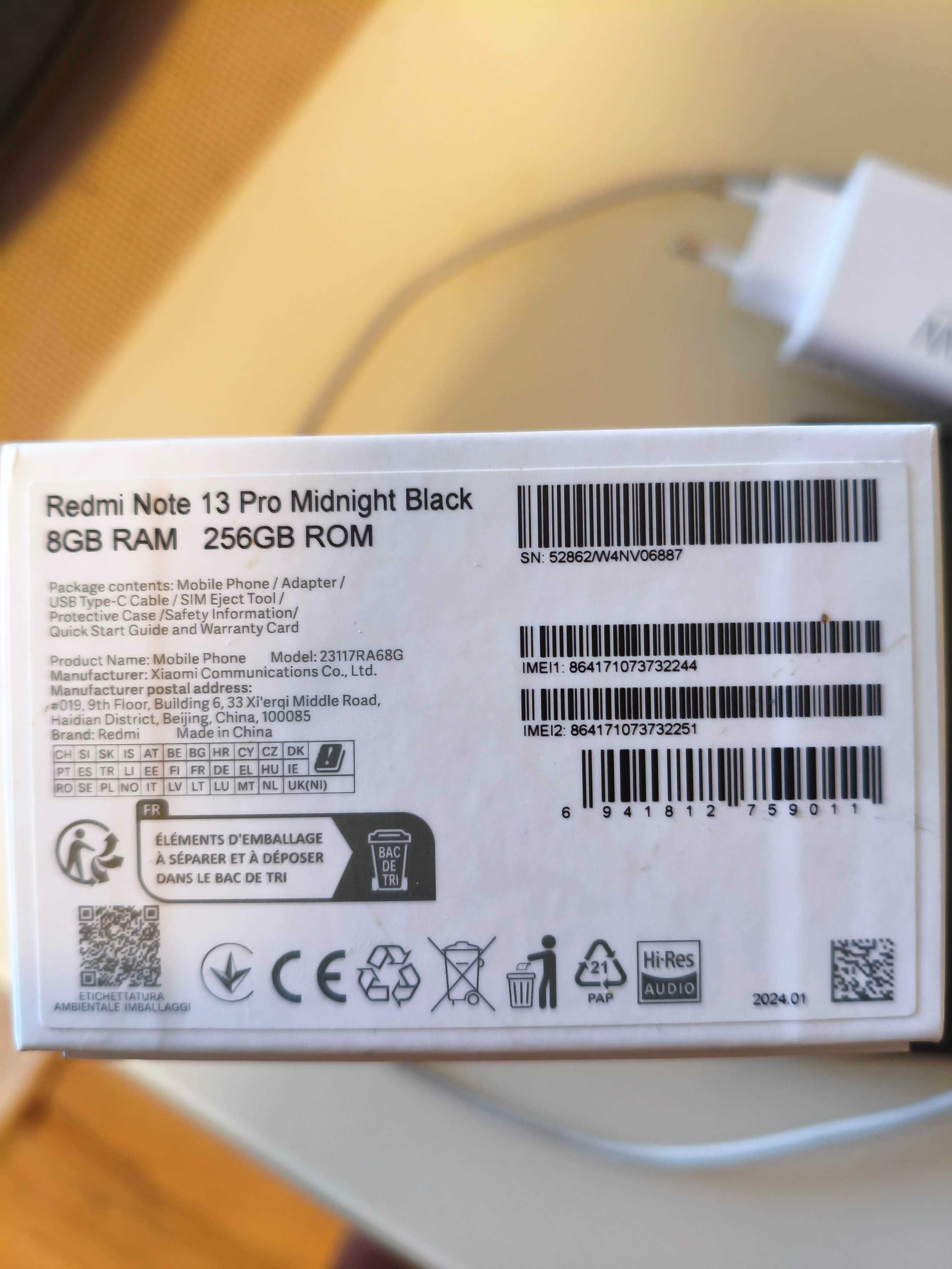 Смартфон Xiaomi Redmi Note 13 Pro 4G 8/256GB Midnight Black