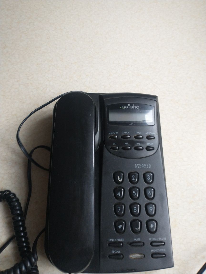Telefon retro czarny