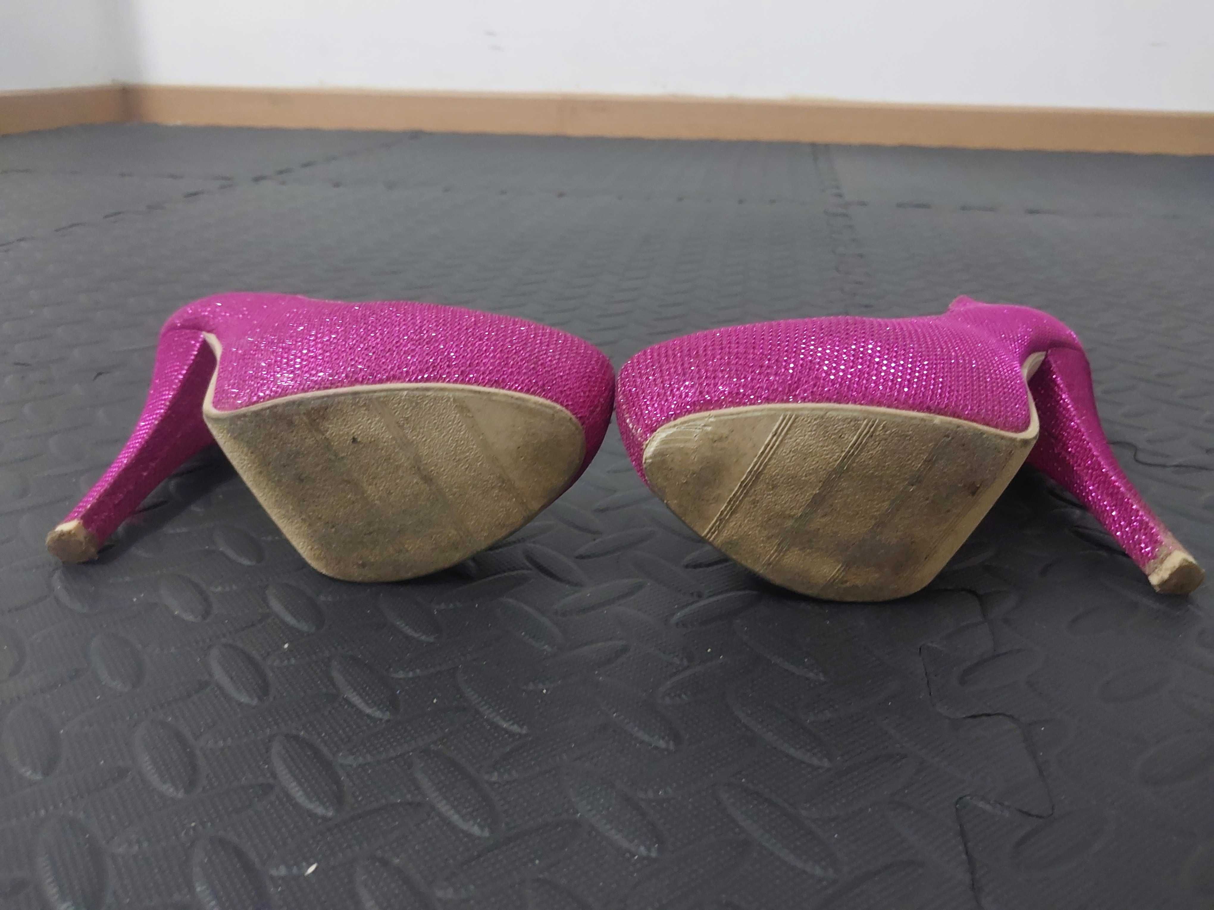 Sapatos Altos Rosa