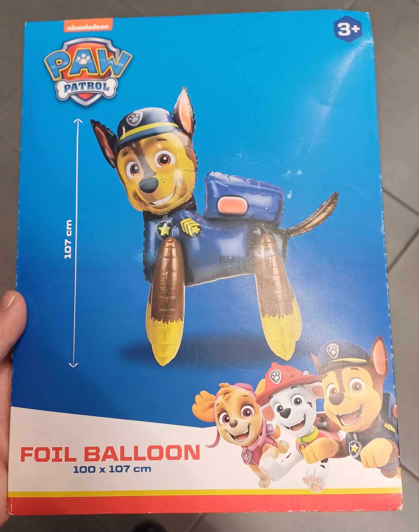 Balon Psi Patrol XXL Chase bardzo duży Foliowy Urodzinowy 107cm