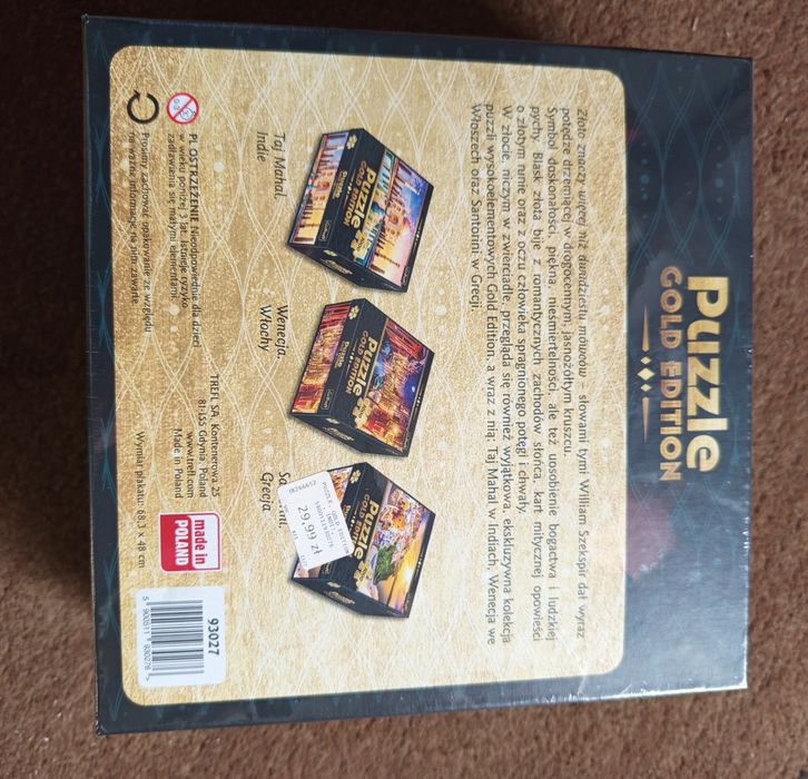 Puzzle Gold Edition, 1000 sztuk nowe, Taj Mahal