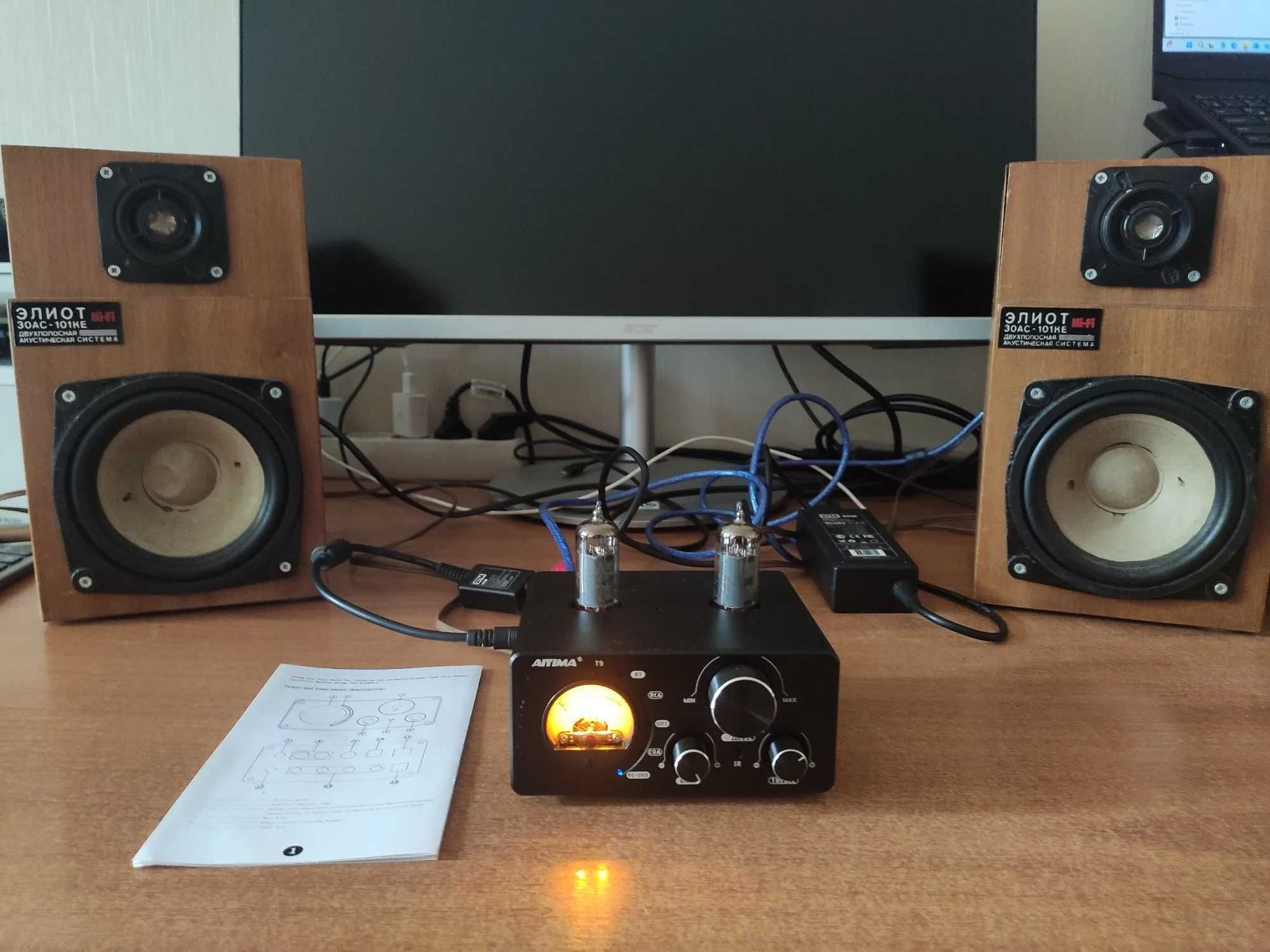 Ламповый усилитель звука AIYIMA T9 HiFi Bluetooth 5.0 USB DAC (б-у)