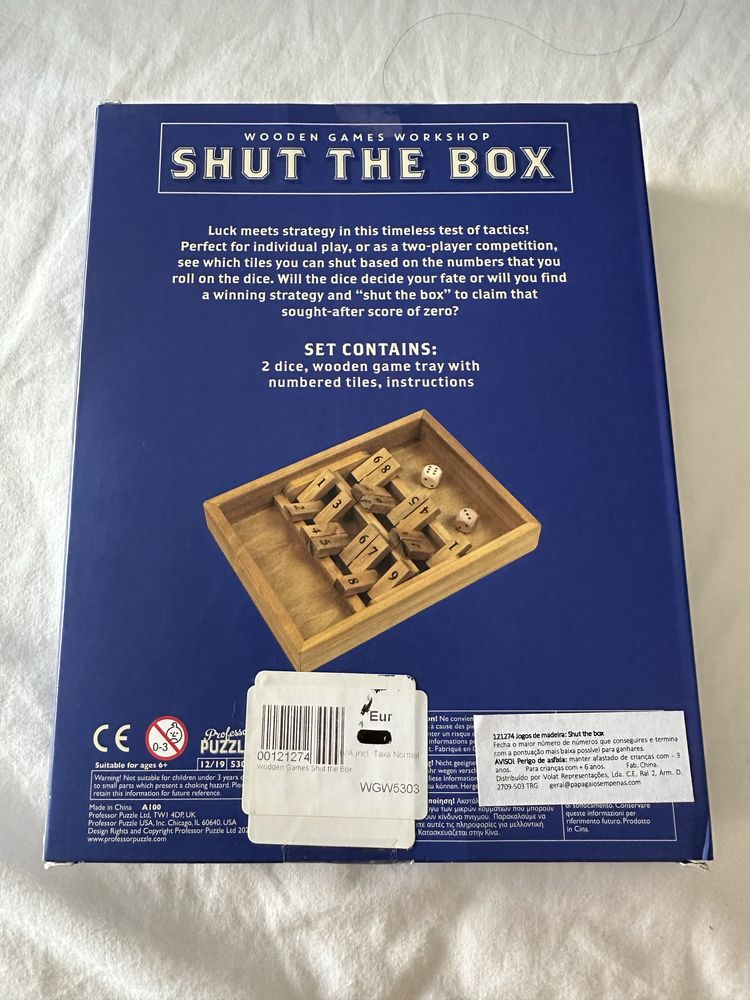 Shut the box jogo novo