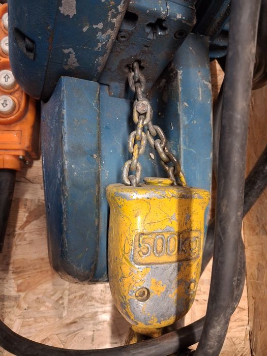 Wciągarka łańcuchowa DEMAG PK2N-F 500 kg, 380V, pilot, sprawna