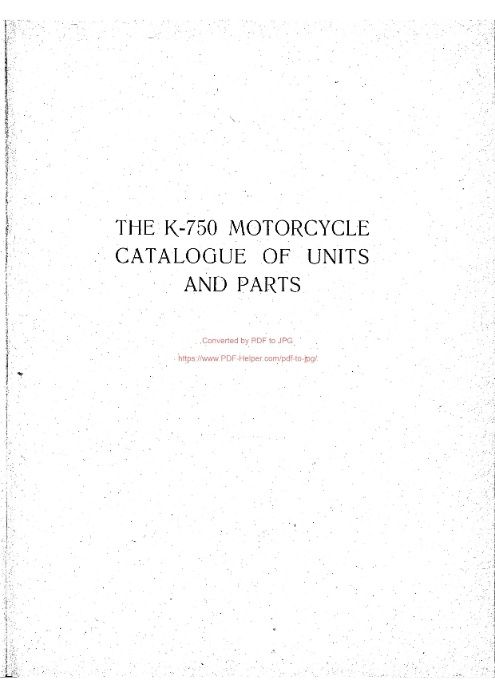 Katalog części motocykla K750 po angielsku 