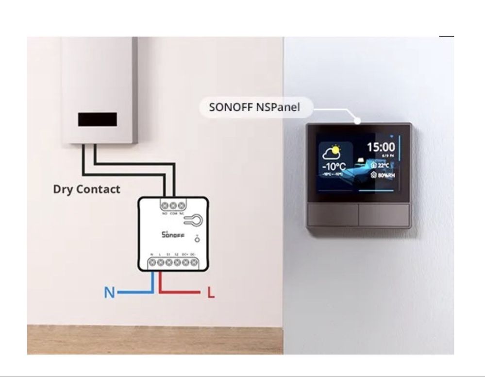 Relé inteligente Wi-Fi com Matter e contacto seco - Sonoff Mini-D