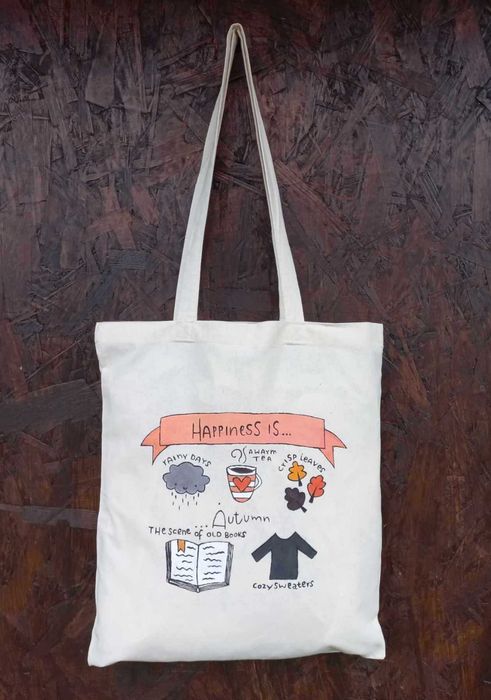 Własnoręcznie malowana torba ekologiczna na zakupy