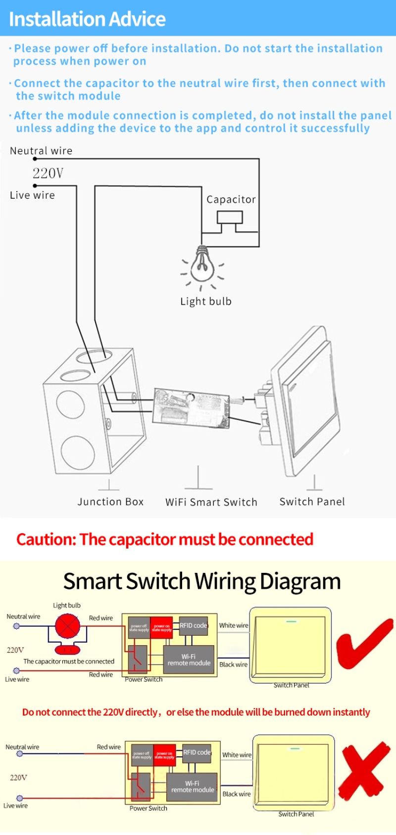 Wi-Fi реле SONOFF SA-018, умный выключатель без нуля