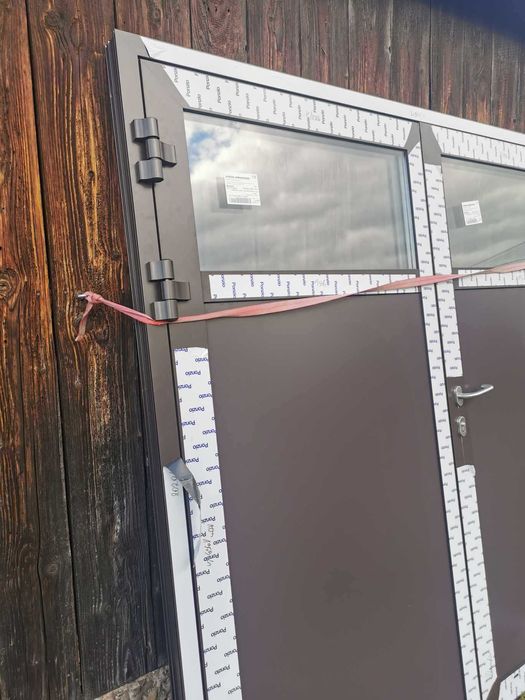 NOWE drzwi garażowe 2 skrzydłowe aluminiowe brama garażowa 2050 x 2020