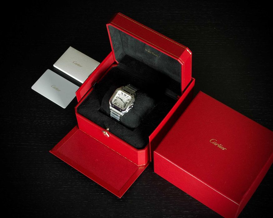 Cartier Santos Large White Dial