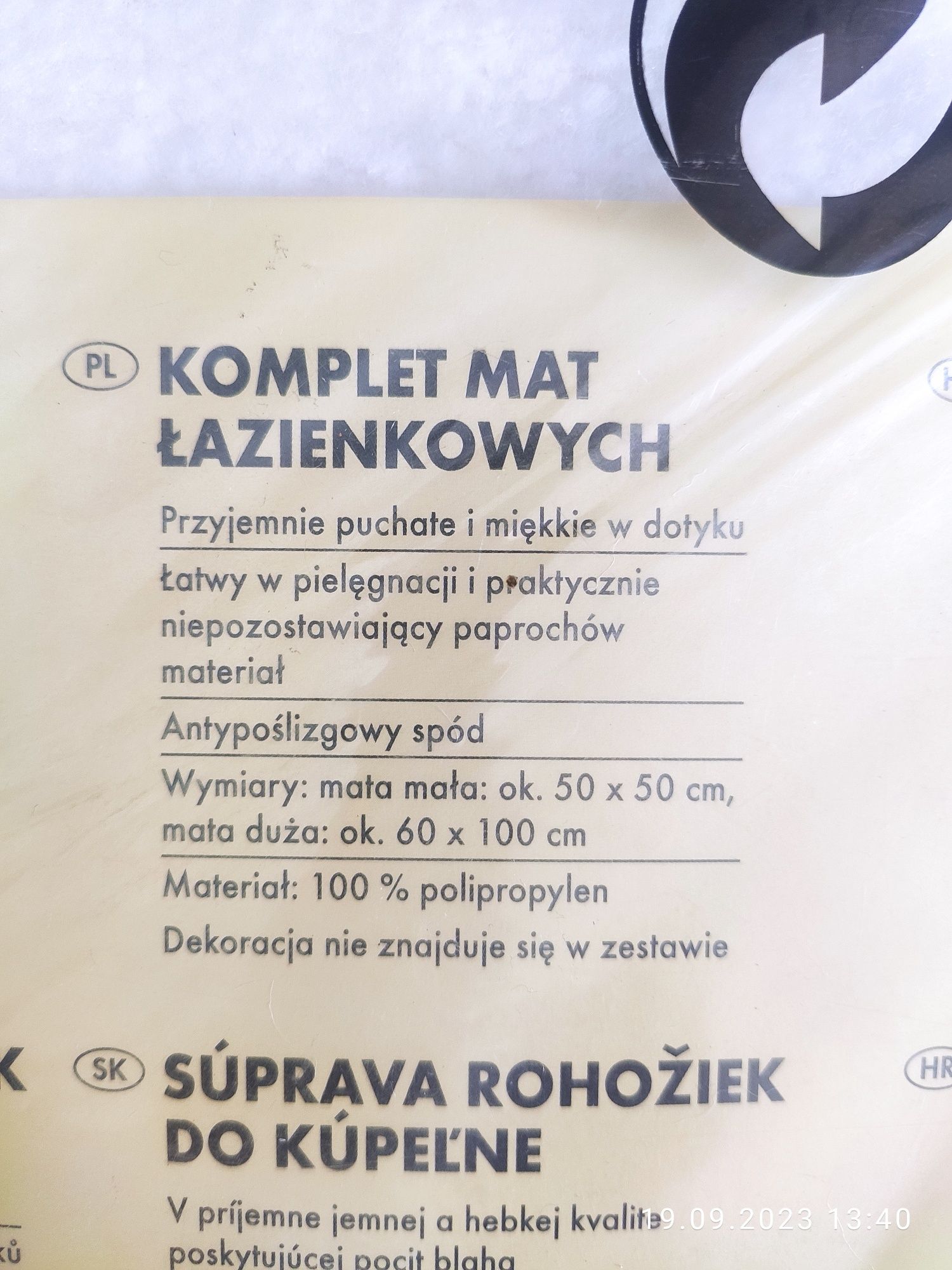 Komplet mat łazienkowych