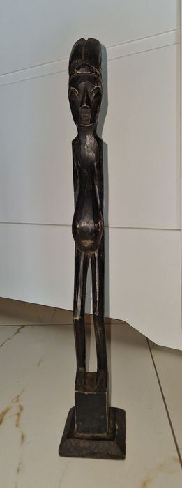 Czarna Figurka Afrykańska z Drewna Rękodzieło 48 cm Etniczna Dekoracja