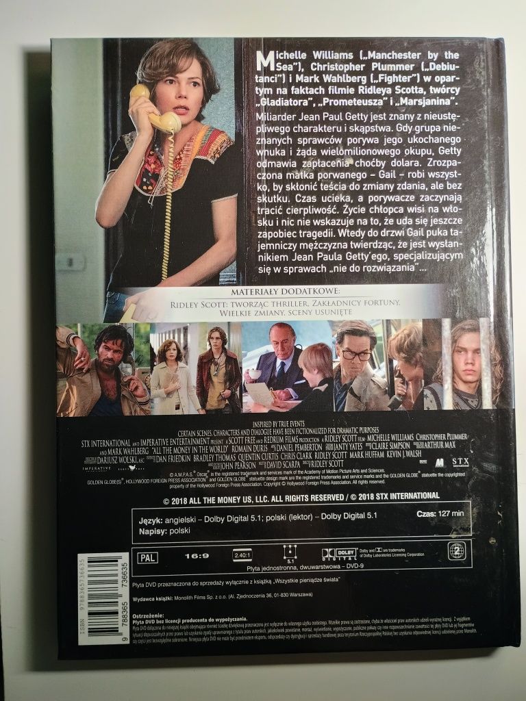 Film DVD Wszystkie Pieniądze Świata