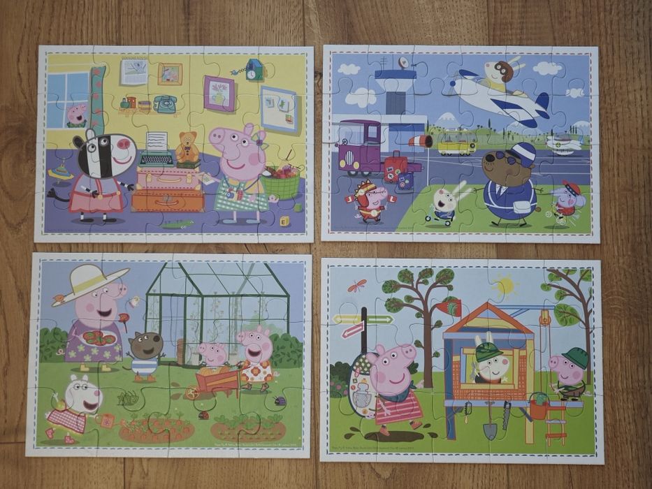 Puzzle Świnka Peppa 3+ Peppa pig, cztery układanki Trefl