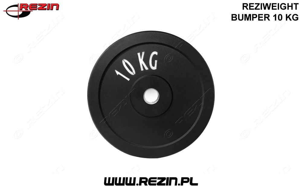 Obciążenie *10KG* olimpijskie gumowe REZIWEIGHT bumper - 10KG - REZIN