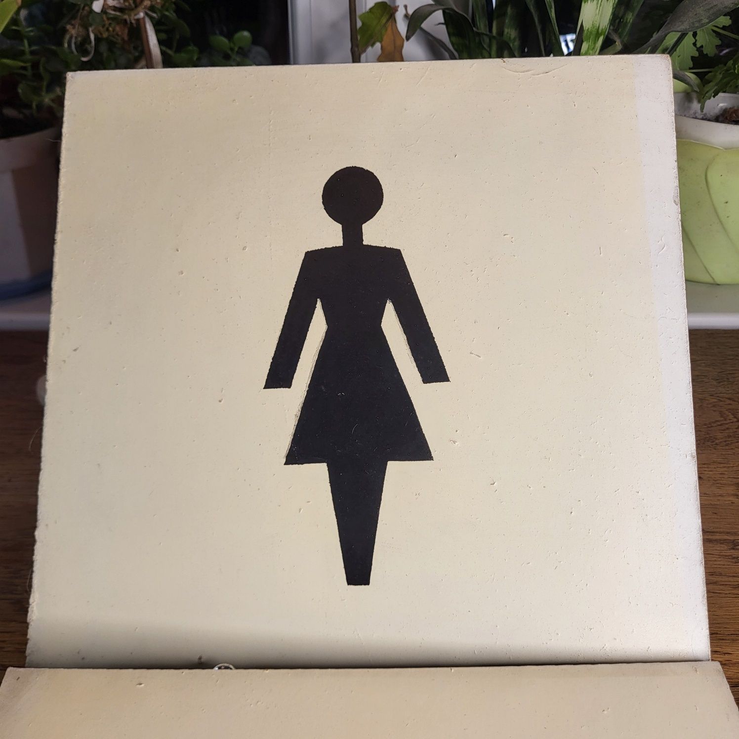 Stara tablica WC dla Kobiet pkp prl