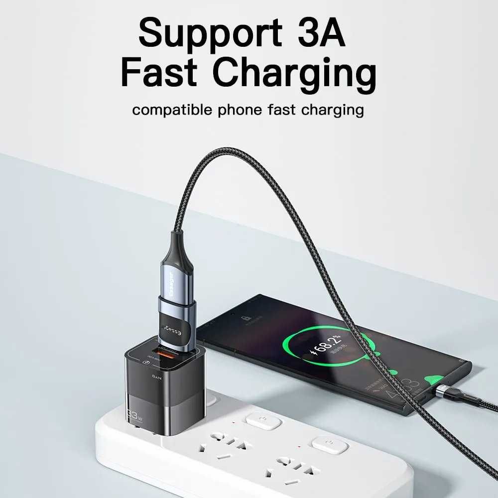 Komplet Przejściówek Essager OTG 3 szt. USB/USB-C/Micro-USB 3.0/5Gbps