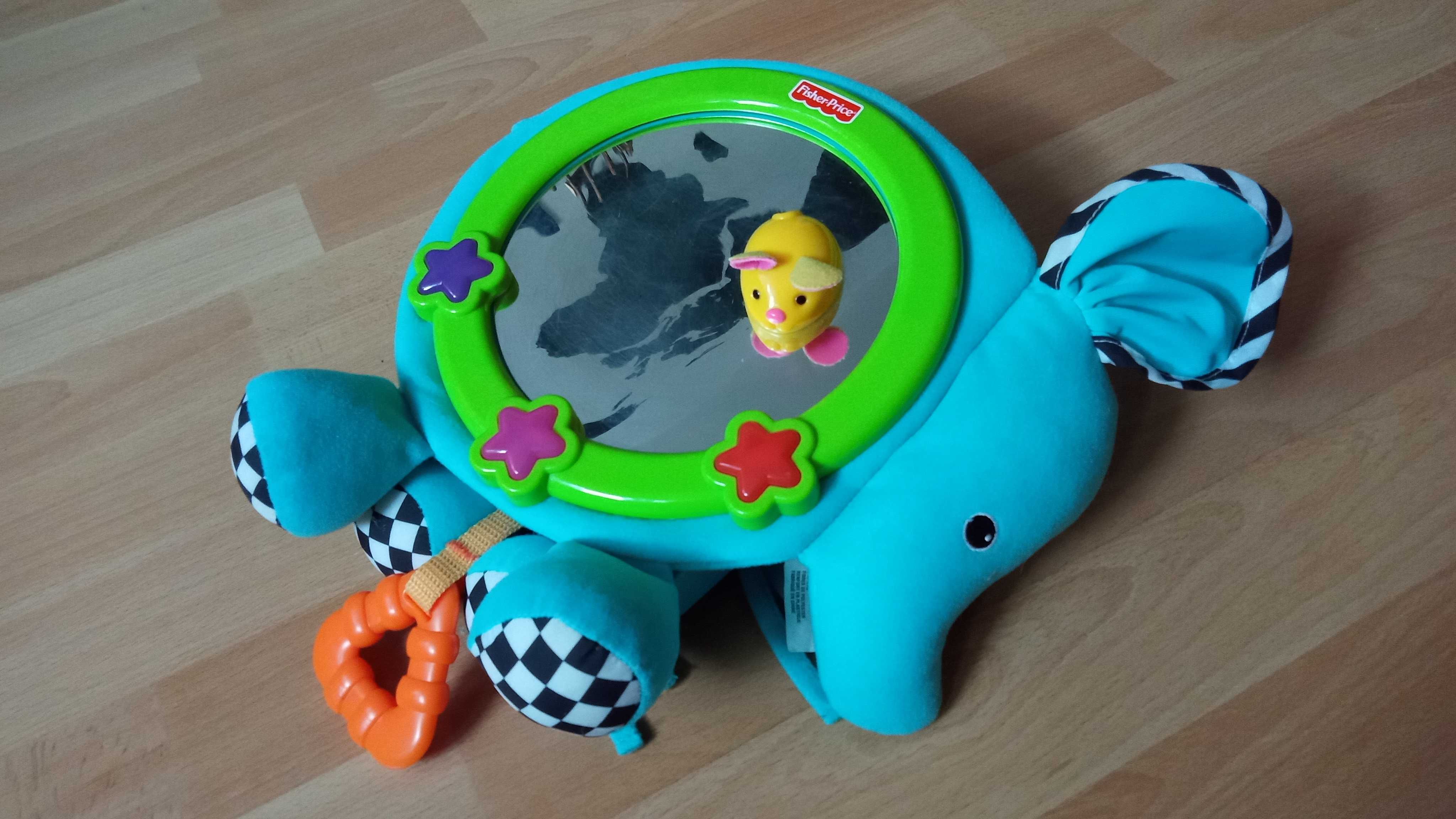 Fisher Price Interaktywny słonik z kręcącą się myszką lustrem i muzyką