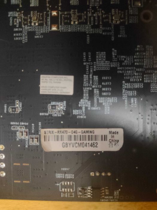 Видеокарта Asus RX 470 Graphics 4Gb под ремонт.