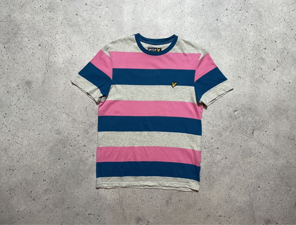 Мужская Полосатая Футболка Lyle And Scott,Оригинал,Идеал,S,кэжуал