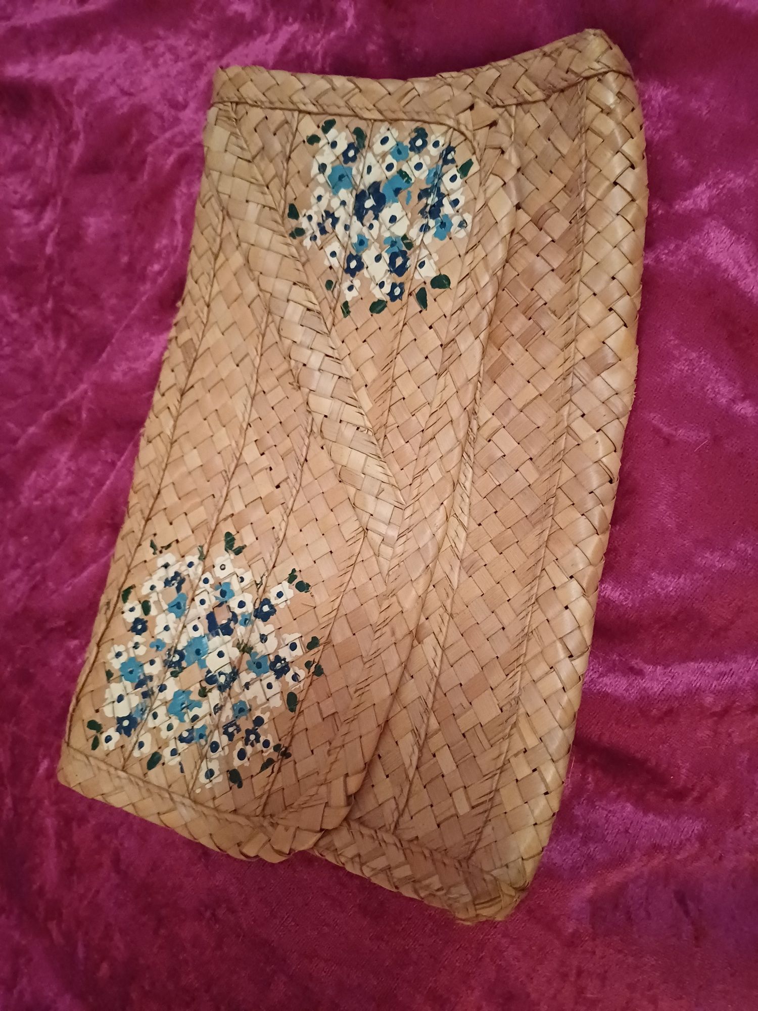 Pochette em Palha  Pintada
