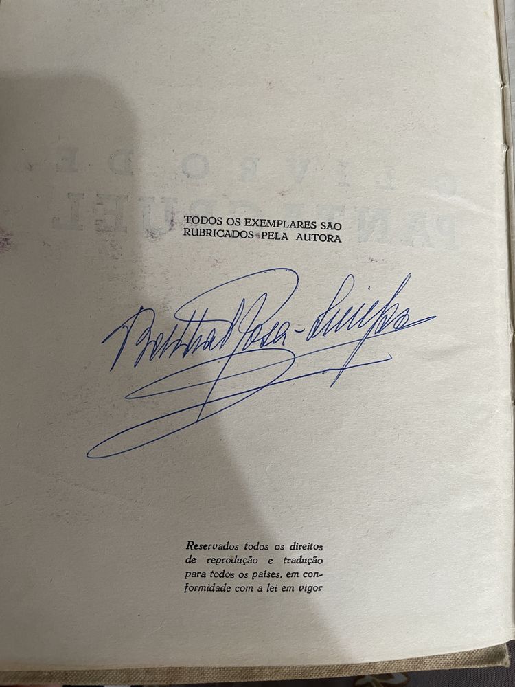 Livro de Pantagruel edição de 1959 autografado pela autora