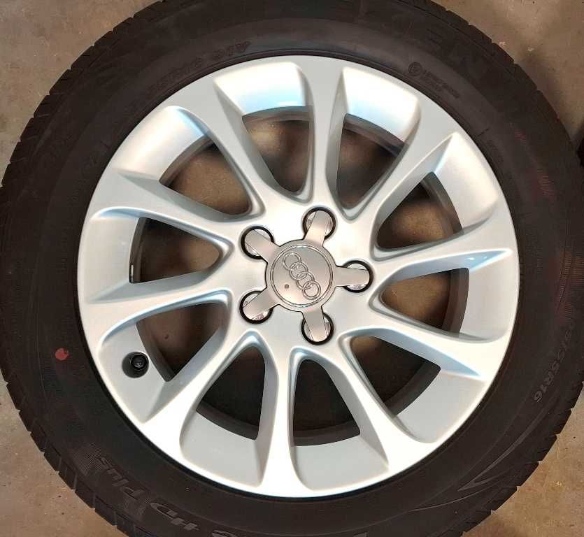 Felgi aluminiowe AUDI z oponami 205/55 R16, Super stan!!! ZOBACZ!