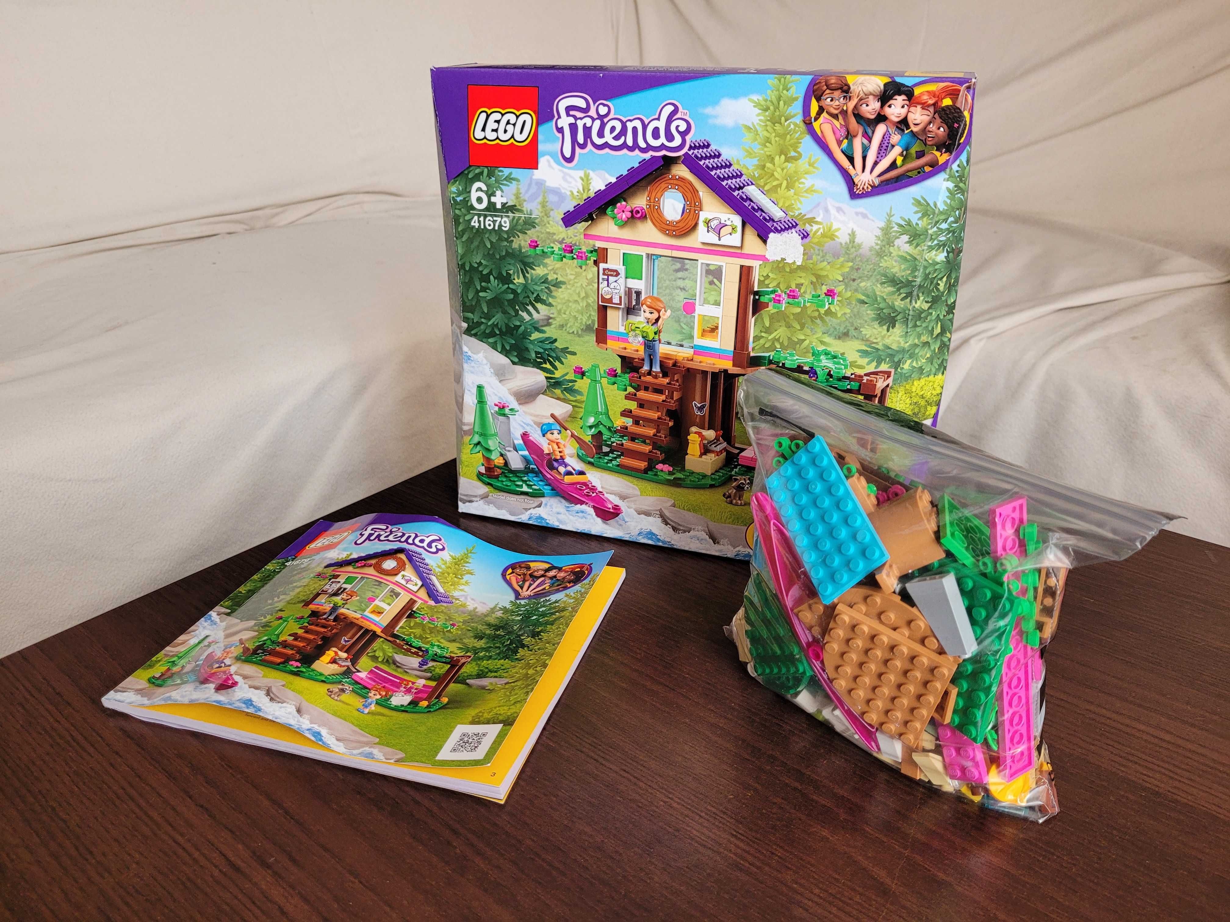 Klocki Lego Friends Leśny domek 41679 Pudełko Instrukcja