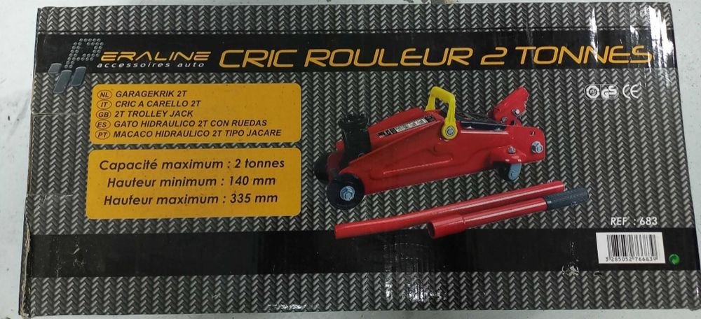 Macaco rolante de 2 toneladas sobre rodas - novo