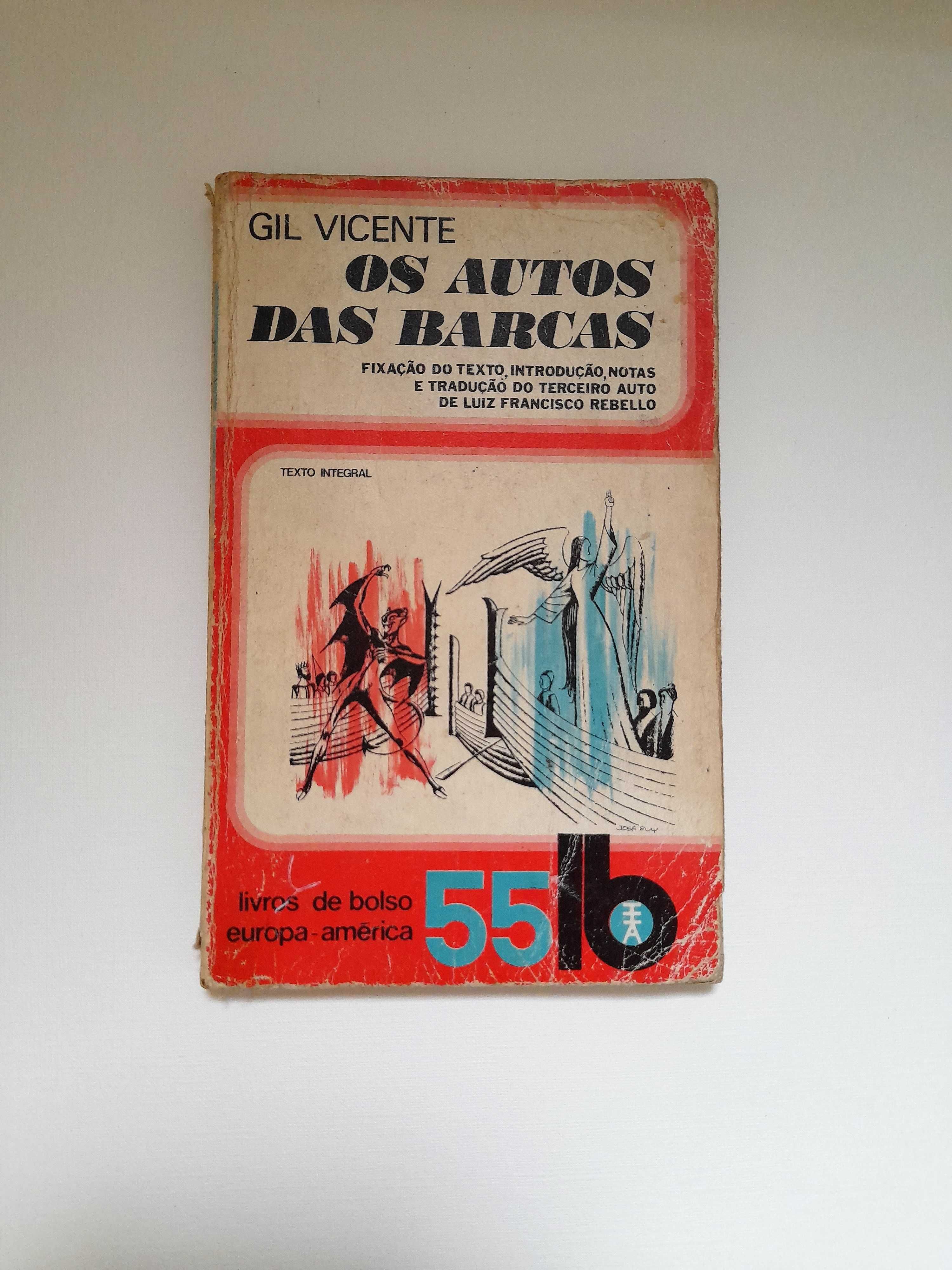 Livro antigo de 1975 Os autos das barcas Gil Vicente