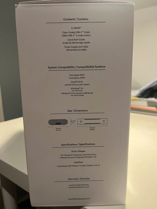 Disco Externo Sandisk Professional G-DRIVE 6TB