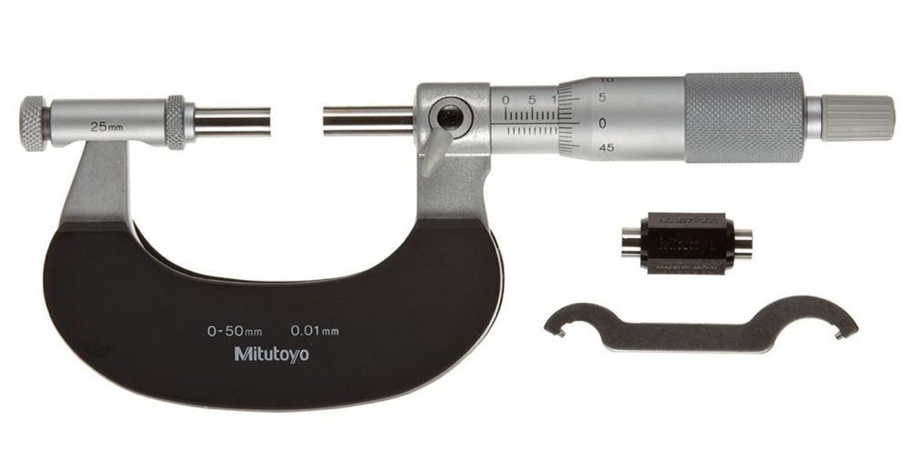 Mitutoyo мікрометр 0-50 зі швидкоз'ємною вставкою