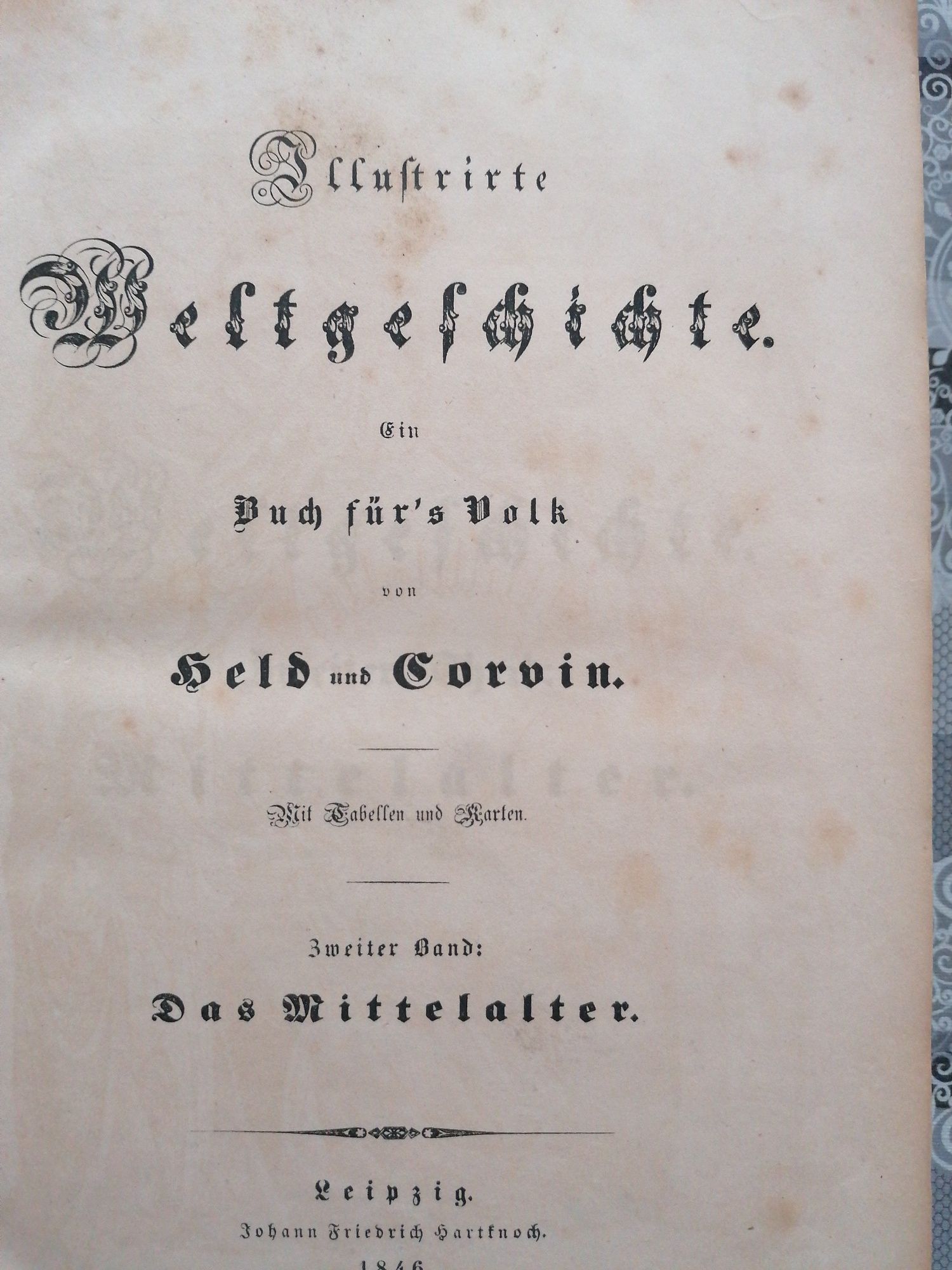 Książki "Weltgeschichte" 2 tomy 1846,1847!!!