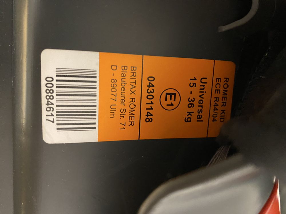 Cadeira Auto Britax Römer Kid – 15 a 36 kg