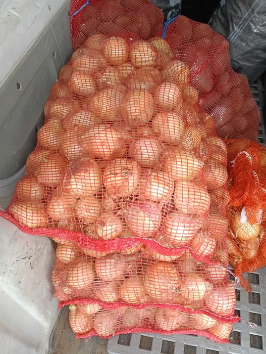 Batata Nova, cebola nova, carvão vegetal