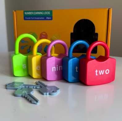 Numder Learning locks, дитяча гра замки з ключиками
