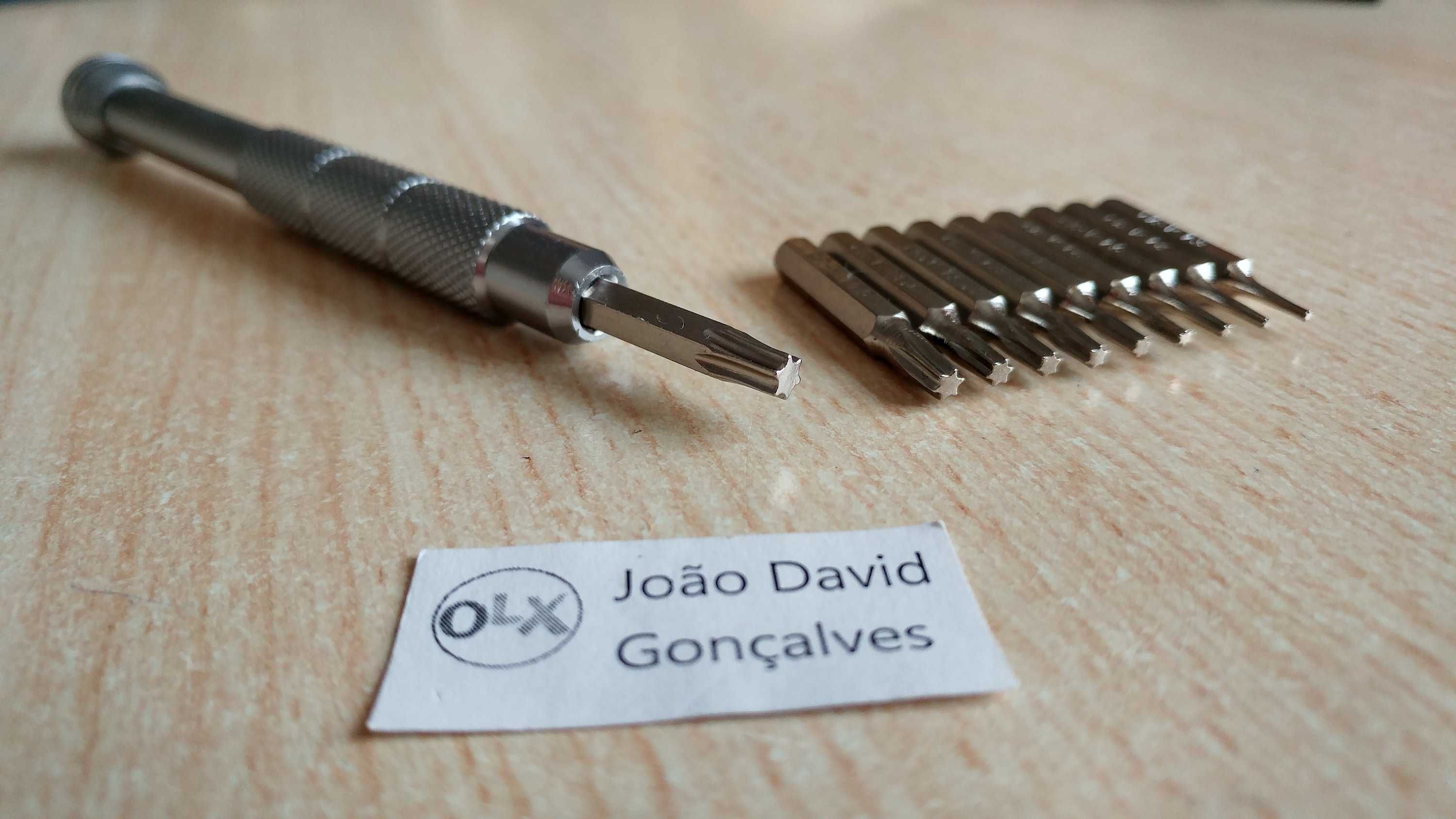 Chave torx multi pontas T3 T4 T5 T6 T7 T8 T9 T10 T15 T20