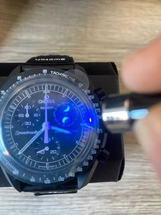 Swatch x Omega Bioceramic Moonswatch Mission To Moonphase Snoopy Black