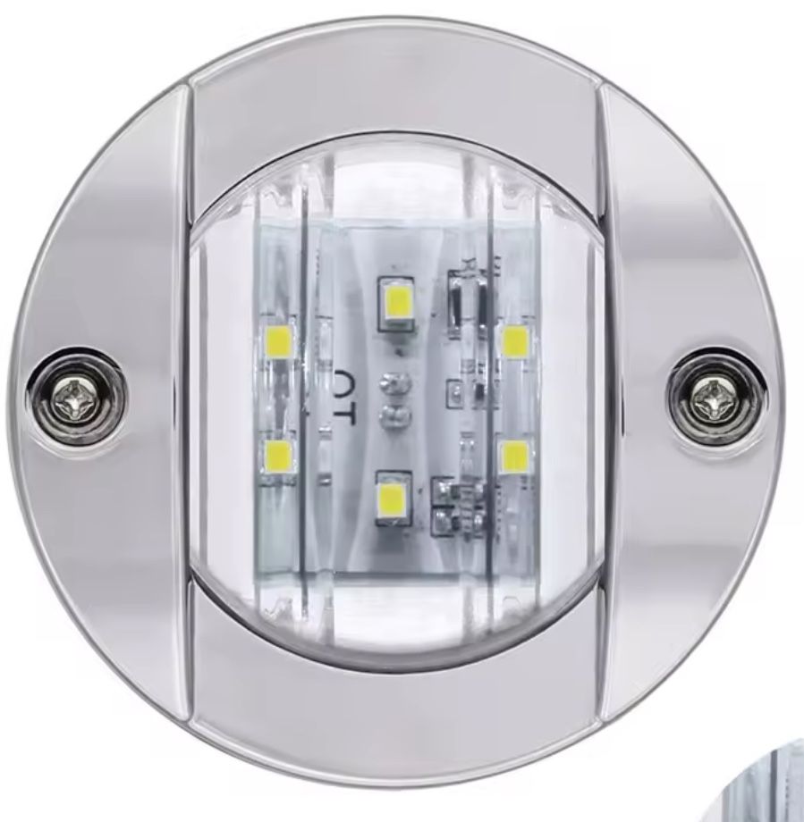 Oświetlenie pokładu łodzi 4szt 12v białe 75mm