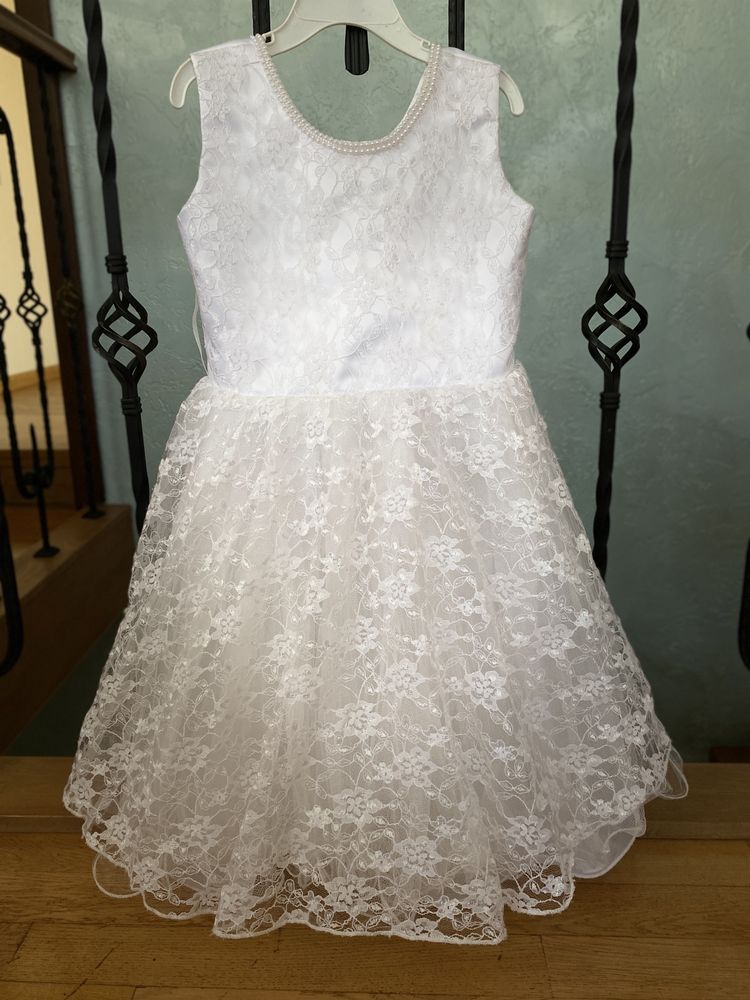 Сукня святкова, біла сукня, сукня на випуск на 3-5 років