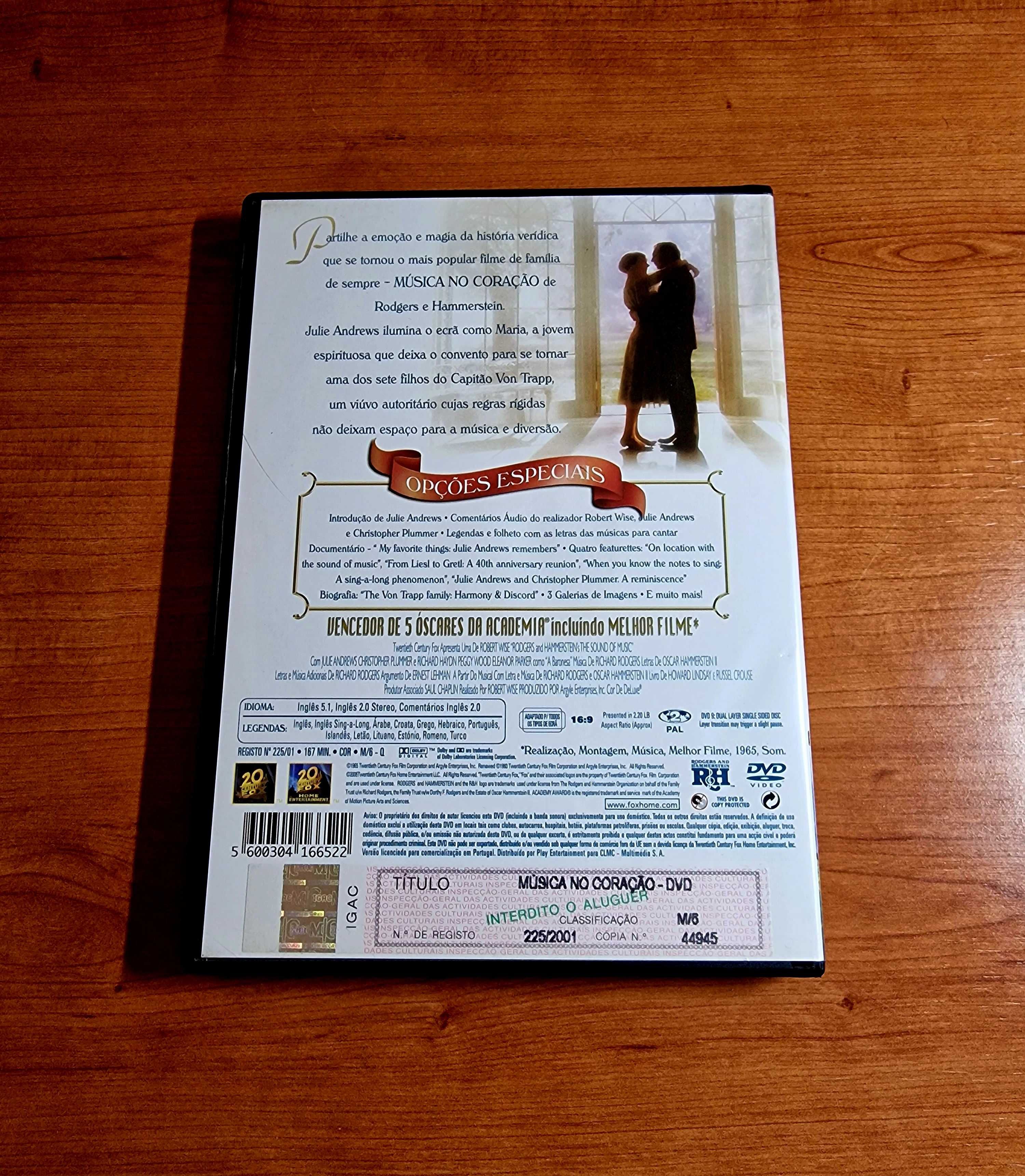 MÚSICA NO CORAÇÃO (Julie Andrews) Ed Especial 2dvds EXTRAS+SING ALONG