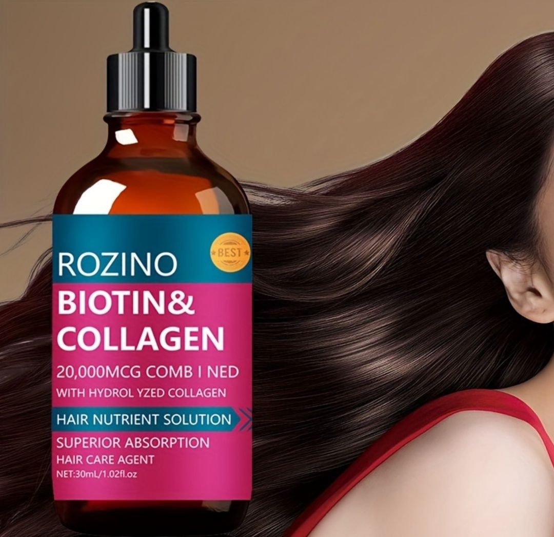 Wyjątkowo Skuteczne Serum na porost włosów BIOTYNA I KOLAGEN 30 ml.