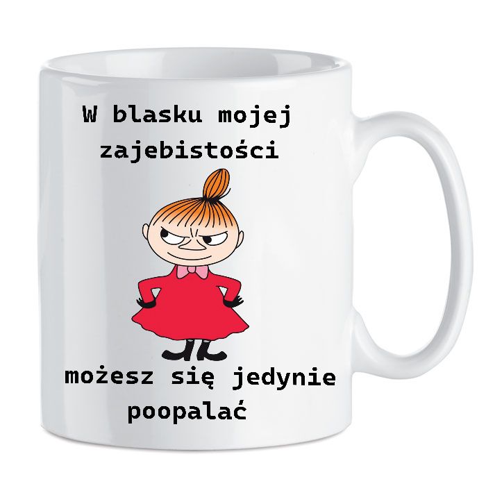 Kubek z nadrukiem Mała Mi, Muminki, Śmieszne, Zabawny tekst BI-MI-0013