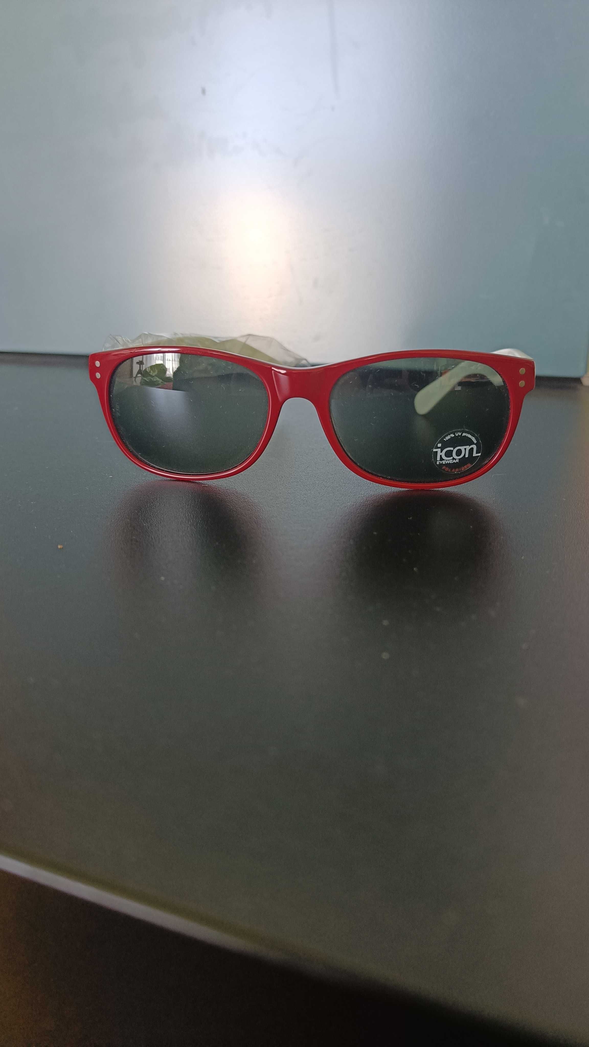 Czerwono białe okulary z polaryzacją limitowana edycja euro 2012 icon