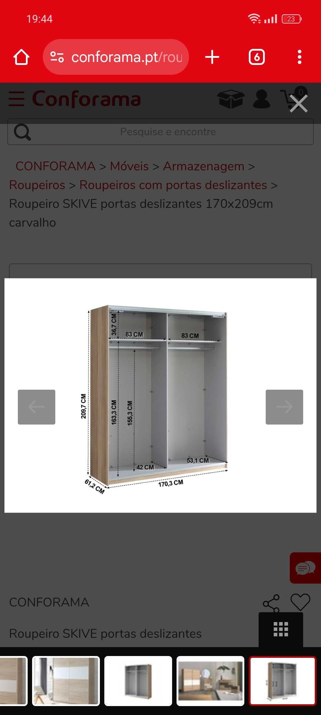 Roupeiro - Portas de correr